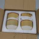 Ceramic Espresso Cups Set of 4, Double Walled Espresso Coffee Mugs for Nespresso Cups, Special glazed Demitasse Cups Expresso Coffee Cup for Espresso Machine (Brown)