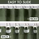 MIULEE Olive Green Linen Boho Curtains 96 Inches Long 2 Panels for Bedroom Living Room, Back Tab & Pleat Tape with Hooks Thick Linen Textured Window Drapes Semi Sheer Light Filtering Aesthetic Decor