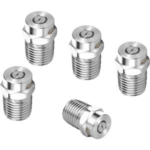 M MINGLE Universal Replacement Nozzle for Pressure Washer Undercarriage Cleaner, 40 Degree surface cleaner tips, Orifice 1.5, 1/4 Male NPT, 4000 PSI, 5 Pcs