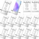 Sliner 10 Pcs Employee Appreciation Gifts Bulk Acrylic Phone Stand for Desk Office Inspirational Thank You Gift for Team Staff Coworkers Volunteer Nurse Teacher Week Colleagues