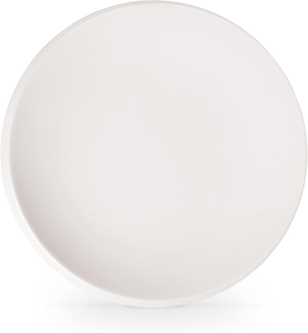 Villeroy & Boch NewMoon, Modern Dinner Plate for Everyday Use, Premium Porcelain, Dishwasher Safe, White, 10.6 in