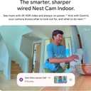 Google Nest Cam Indoor (Wired, 3rd Gen) - Security Camera with 2K Video and Gemini, Night Vision, 2-Way Audio, Works with Google Home - 2025 Model - Snow