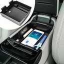 HGWEI Center Console Organizer Compatible with 2025 2026 Hyundai Tucson Limited/Hybrid/Plug-in Hybrid Accessories Insert Tray Middle Armrest Storage Box (with Steering Wheel Shifter), Black