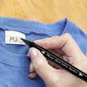 2 x Black Fabric Markers 6 Pack - Dual Tip Fabric Markers for Clothes, Permanent Textile Paint Pens for Personalizing T-Shirts, Bags, Hats, Canvas