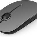 VssoPlor Wireless Mouse, 2.4G Slim Portable Computer Mice with Nano Receiver Quiet Silent Optical Laptop Mouse for Notebook, PC, Laptop, Computer-Black and Gray