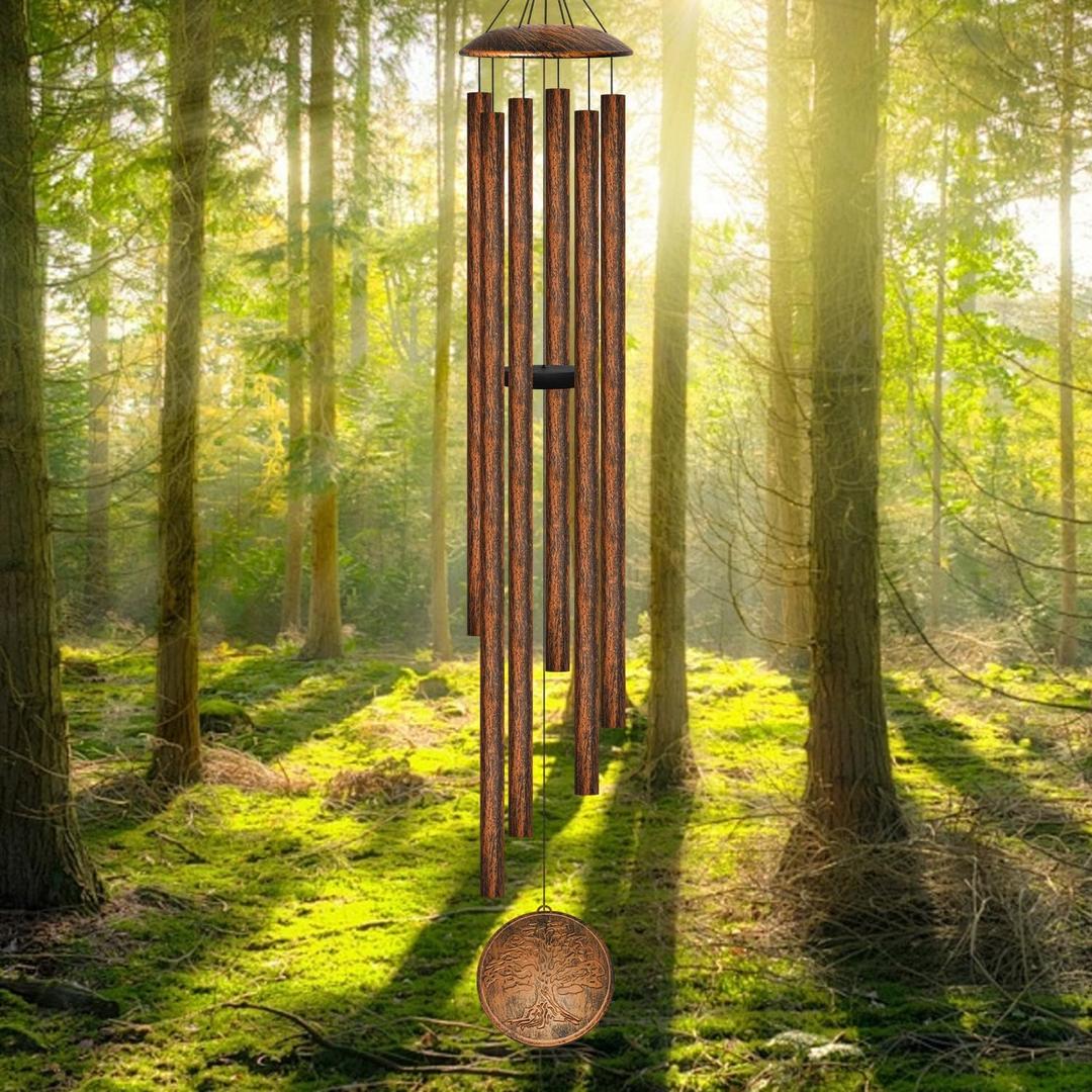 66" Extra Large Wind Chimes for Outside with Tree of Life Wind Catcher