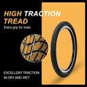2-Pack 16 Kids Bike Tire, 16x1.95 inch BMX Heavy Duty Bike Tire, Puncture-Resistant Bicycle Tire, 16"/20" Inner Tubes Schrader Valve, Compatible with Child, Tricycle, Cruiser Bike