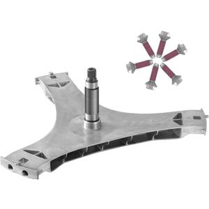 DC97-16509B Washer Flange Shaft Assembly Compatible with Samsung Washing Machine, with DC60-40137A Spider Hex Bolt (6 Pack) Replace DC97-16509B DC97-16509A PS4221666 3282591