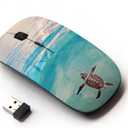 [ Optical 2.4G Wireless Mouse ] Tortoise Turtle Baby Watercolor Sea