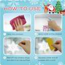 7 x 465 PCS 10 Sheet Double-Sided Christmas Window Clings, Christmas Snowflake Window Clings Stickers for Glass, Xmas Holiday Santa Claus Reindeer Snowflake Decals for Party