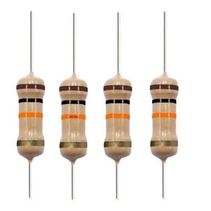 California JOS 10K Ohm Carbon Film Fixed Resistor 1/2 W (0.5 Watts) 5% Tolerance, (R, ) Resistor (100 Pack)