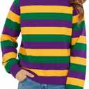 New Orleans Sweatshirts Kids Boys Girls Fat Tuesday Carnival Shirt New Orleans Long Sleeve Pullover Tops 6-12 Years (Purple)