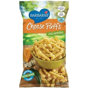 Weetabix 75RB Barbaras Bakery Jalapeno Cheese Puffs - 7 oz., 12 pack, BBD: SEP 17 20