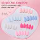 2 x evpct 6 Colors Glossy Press on Nails Short Almond for Women, Glossy Fake Nail with Kits Salon Quality Reusable Stick on Nails In 15 Sizes 180Pcs Full Cover False Nail Soft Gel Set Kit for Gift, Set01