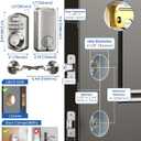 Veise Keyless Entry Door Lock with 2 Lever Handles - Electronic Keypad Deadbolt, Easy Installation Digital Smart Front Door Lock Set, Satin Nickel