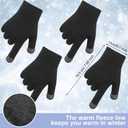 JaGely 12 Pieces Kids Winter Hat Glove Scarf Sets Thick Fleece Knitted Beanie Touchscreen Warmer Gaiter for Boys and Girls (Black)