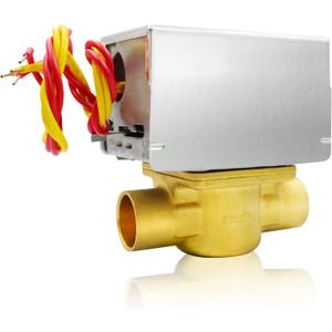 For Honeywell V8043E1012 Zone Valve, 3/4" Sweat Zone Valve, 2-Way 4-Wire Normally Closed 24V 50/60Hz 18"Leads V8043e1012 