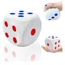 3.1 inch Foam Dice Stress Ball with Dots 6 Sided,Dices Squishies Toys to Get Your Lucky Numbers for Kids,Teenagers,Adults Board Games Party Gifts Relieve Anxiety