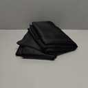 CUCRAF Black Blackout Curtains 45 inch Length 2 Panels Set, Rod Pocket Room Darkening Drapes for Bedroom Living Room, Insulated Thermal Light Blocking Window Curtain (W52 x L45 Inch)