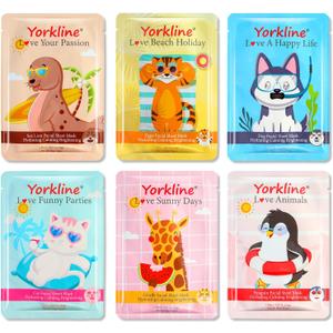 Animal Facial Sheet Mask, Spa Mask, Party Present for Her, Character Sheet Mask for Kids, Girls Night, Fun Face Mask with Animal Character