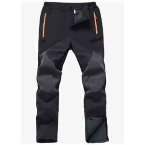 Gash Hao Mens Snow Ski Waterproof Softshell Snowboard Pants Outdoor Hiking Fleece Lined Zipper Bottom Leg 32x32