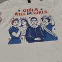 Girl Will Be Girls Patriotic Feminist 4th Of July USA Women T-Shirt Small