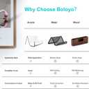 Boloyo Acrylic Business Card Holder for Desk , 6PC Business Card Display Stand Desktop Name Card Organizer Capacity 60 Cards