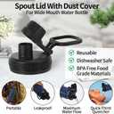 Replacement Lid Compatible with Rtic,Takeya And Thermoflask,12 oz 16 oz 18 oz 20 oz 32 oz 40 oz 64oz,Spout Lid BPA Free,2PCS