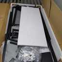 Furologee 60" Black Computer Desk with 4 Drawers and Printer Space, Gaming Desk with LED Lights and USB Power Outlets, Home Office Desk with Fabric File Cabinet, Study Work Table with Shelf for Bedroom