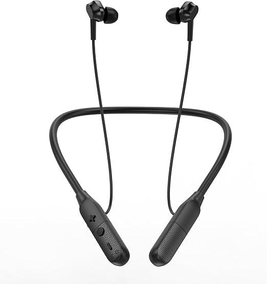 SOPPY Neckband Headphones Bluetooth 6.0 Wireless In-Ear Headphones Earphones with ENC Noise Reduction IPX4 Waterproof Bluetooth Headphones Sports Earbuds for Running with 30 Hours Playtime, Black