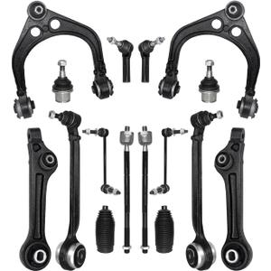 Control Arm, Replacement For Control Arm With Ball Joint Tie Rod Boots Sway Bar Suspension Kit Compatible With 2011-2014 Chrysler 300 RWD, 2011-2019 Dodge Charger Challenger RWD