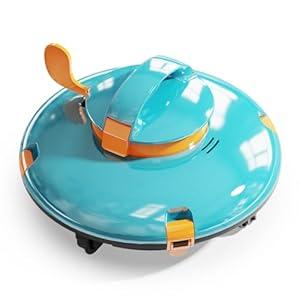 LVKE L1 Cordless Robotic Pool Cleaner, Pool Vacuum with Upgraded Obstacle-Crossing, 70 Mins Runtime, Powerful Suction, Auto-Parking, Ideal for Above Ground Flat Pools up to 38 Feet, Lake Blue