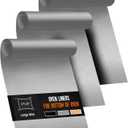 3 Pack Oven Liners for Bottom of Oven, 17x25" Large Heavy Duty Non-Stick Reusable Oven Mat for Electric, Gas, Toaster & Convection Ovens - BPA & PFOA Free, Dishwasher Safe, Kitchen Essentials, Silver