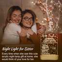 to My Bestie Gifts, Best Friend Gift for Women 3D Illusion Lamp, I Love You Friends Night Light for BFF Christmas White Elephant Gifts, Soft Warm Color Wooden Table Lamp