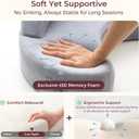 Momcozy CozyPro Nursing Pillow - All Around Lumbar & Arm Support - Safety Guard, Firm & Springy Memory Foam-Stable, Ergonomic Support, Easier Breastfeeding, Wider Cushion, Adjustable, Removable Cover