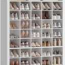 VASAGLE Tall Shoe Storage Cabinet, 10‑Tier, Holds Up to 50 Pairs of Shoes, 13.2"D x 39.4"W x 75.4"H
