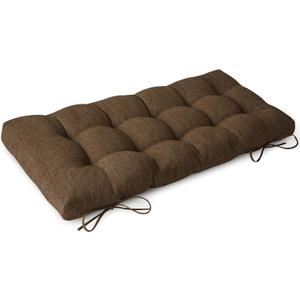 Bench Cushion for Indoor Furniture 42 x 16 inch Rectangle Bench Seat Cushion for Bay Window Entryway Piano Seat Thick Textured Chair Pads with Non-Slip Backing 1 Pack, Coffee