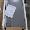 Shintenchi Kitchen Island with Folding Drop Leaf, Rolling Island Table with Storage, Kitchen Cabinet on Wheels with Seating Area for Kitchen, Bar Cart with Cabinet, Gray (Grey)