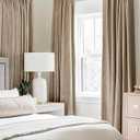 MIULEE 100% Blackout Linen Textured Curtains for Bedroom Solid Thermal Insulated Copper Brown Grommet Room Darkening Curtains & Drapes Luxury Decor for Living Room Nursery 52 x 45 Inch (2 Panels)