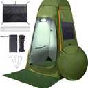 Camping Shower Tent With LED Sensor Light 6.23 ft - Large Easy Pop Up Privacy Tent for Beach Changing - Outdoor Portable Enclosure for Camping, 152.4 cm x 152.4 cm x 188.74 cm