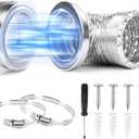 Magnetic Dryer Vent Coupling  Easy Quick Connect & Disconnect Hose Kit with Strong Magnet,Airtight Seal & Self-Alignment DesignEasy Installation & Cleaning-Included a 2.9ft 4" Duct & 2 Clamps
