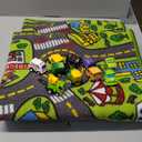 JOYIN Kids Play Rugs - 12 Pull-Back Vehicle Set - Durable Carpet Playmat Rug - City Pretending Play - Toddler Car Track Rug