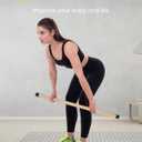 P Polerden Yoga Stick, 5ft Exercise Stick for Mobility, Stretching Stick with Non-Slip Ends, Exercise Dowel for Pilates, Balance Pole and Stretch Bar for Stretching Equipment