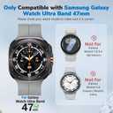ANCOOL for Samsung Galaxy Watch Ultra Bands 47mm, Soft Silicone Sport Magnetic Band for Samsung Galaxy Ultra Watch Band for Men Women, Black+White+Cloudy gray