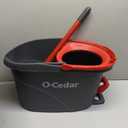 O-Cedar EasyWring Microfiber Spin Mop, Bucket Floor Cleaning System, Red, Gray, Standard