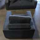 2 Piece Emerald Home Furnishings Lake View Presley Upholstered Sofa Loveseat and Single Sofa set in Navy Aqua (Leg Pegs and Hardware Included) (Single 37Wx37L inches & Loveseat 82Wx37L inches)