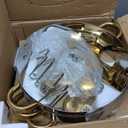 Chafing Dishes for Buffet 4 Pack, 6QT Round Chafing Dish Buffet Set Stainless Steel Buffet Food Warmers Sets for Catering Events Parties Dinners with Complete Set,Gold and Silver