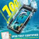 Hiearcool Waterproof Phone Pouch, IPX8 Waterproof Phone Case for iPhone 17/16/15/14 Pro Max, Cell Phone Dry Bag for Beach & Cruise Essentials, Touch Screen, Lanyard Included, 2 Pack (Fits Up to 8.9) (1 Black & 1 Green)