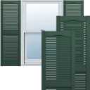Ekena Millwork LL1S14X05200MG Lifetime Vinyl Standard Cathedral Top Center Mullion with Open Louver Shutters, 14 1/2" W x 52" H, Midnight Green, 1 Piece, 14.5 x 52