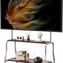 Mobile TV Cart Easel Rolling TV Stand for 32 to 75 Inch LCD LED OLED Flat Panel Screens, Stainless Steel Portable Floor TV Stand with Locking Wheels Hold Up to 110 Lbs Max VESA 600x400mm